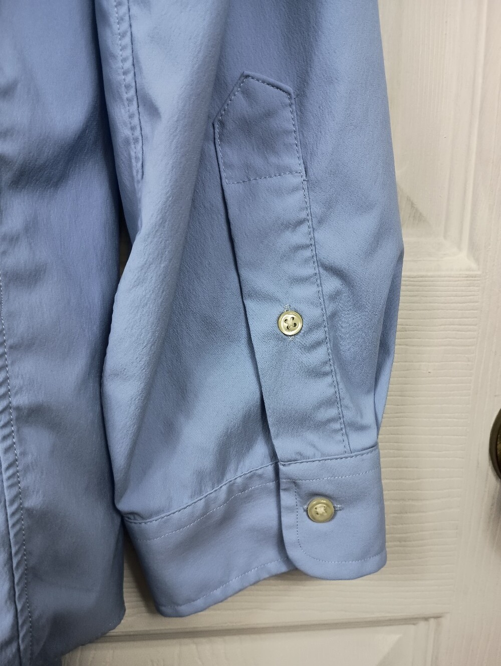 Ralph Lauren Performance Shirt Mens XL Blue Nylon Long Sleeve Button Down LGWT - Picture 4 of 10